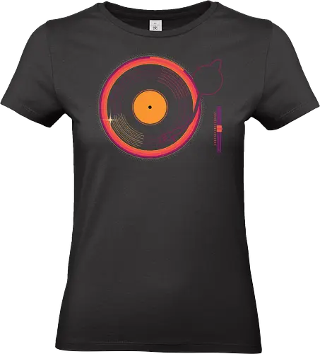 Turntable Vinyl Rules - turntable, 70s, 80s, 90s, analog, audiophile, dj, groove, groovy, music, music addict, music lover, record player, vinyl, vinyl record - Standard T-Shirt (Frauen)