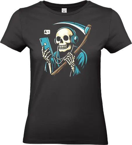 One less follower - skull, funny, humor, death, followers - Standard T-Shirt (Frauen)