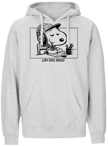 Lofi Dog Radio - music, meme, funny, lofi, geek, comics, pop, dogs, pet - Fairtrade Hoodie