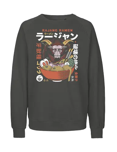 Rajang Ramen - monster, hunting, gamer, gaming, video games, furious rajang, iceborne, wyvern, felyne, pickle, hunter monster world, game, coffee, gamer, gaming, video games, hunter, monster rise, monster wilds - Fairtrade Sweatshirt