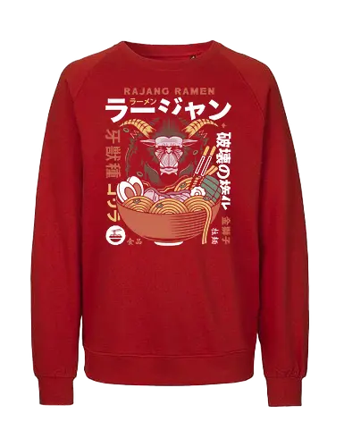 Rajang Ramen - monster, hunting, gamer, gaming, video games, furious rajang, iceborne, wyvern, felyne, pickle, hunter monster world, game, coffee, gamer, gaming, video games, hunter, monster rise, monster wilds - Fairtrade Sweatshirt