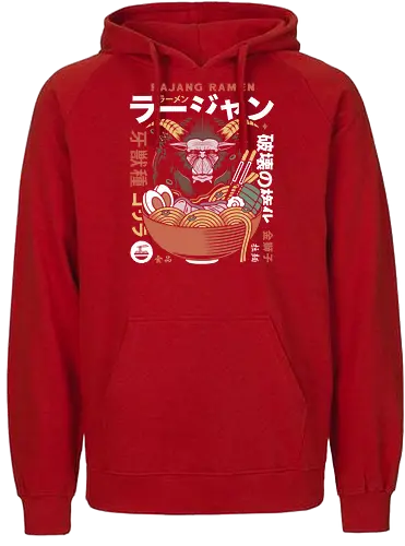 Rajang Ramen - monster, hunting, gamer, gaming, video games, furious rajang, iceborne, wyvern, felyne, pickle, hunter monster world, game, coffee, gamer, gaming, video games, hunter, monster rise, monster wilds - Fairtrade Hoodie