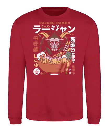 Rajang Ramen - monster, hunting, gamer, gaming, video games, furious rajang, iceborne, wyvern, felyne, pickle, hunter monster world, game, coffee, gamer, gaming, video games, hunter, monster rise, monster wilds - Sweatshirt