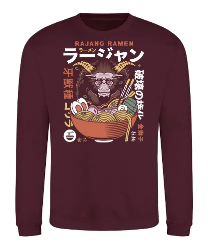 Rajang Ramen - monster, hunting, gamer, gaming, video games, furious rajang, iceborne, wyvern, felyne, pickle, hunter monster world, game, coffee, gamer, gaming, video games, hunter, monster rise, monster wilds - Sweatshirt