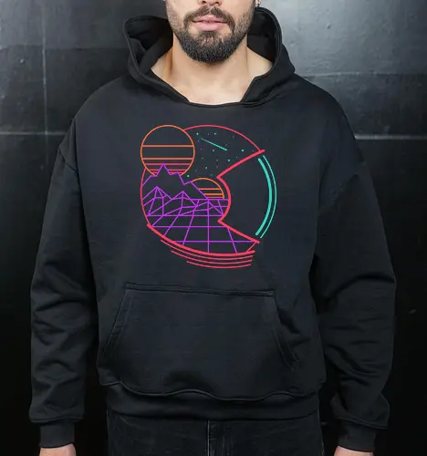 Space Adventure in 80s Retrowave Style 