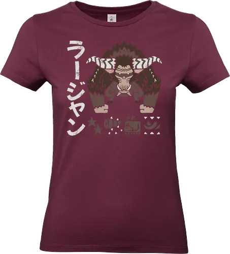 Gold lion - monster, hunter, hunting, rajang - Standard T-Shirt (Frauen)