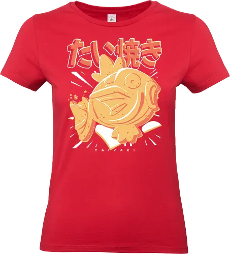 Taiyakarp - Fish, Pocket, Japanese Food, Japan, Japanese Treats, Cartoon, Mashup, Collection, Nostalgia, Retro, Anime, Video Games, Food - Standard T-Shirt (Frauen)