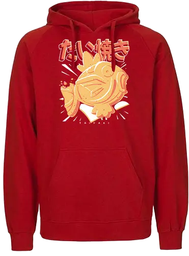 Taiyakarp - Fish, Pocket, Japanese Food, Japan, Japanese Treats, Cartoon, Mashup, Collection, Nostalgia, Retro, Anime, Video Games, Food - Fairtrade Hoodie