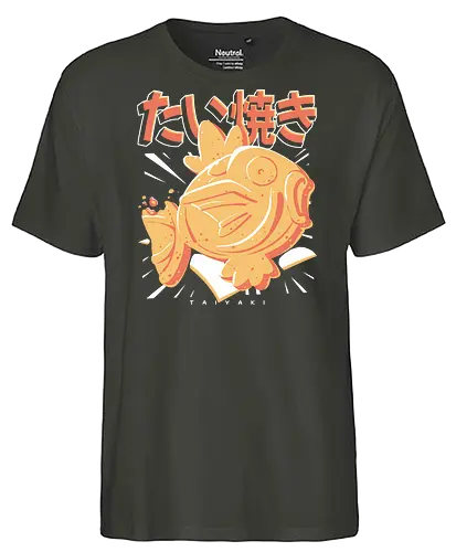 Taiyakarp - Fish, Pocket, Japanese Food, Japan, Japanese Treats, Cartoon, Mashup, Collection, Nostalgia, Retro, Anime, Video Games, Food - Fairtrade T-Shirt