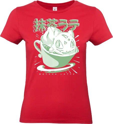 Matchasaur Latte - Bulbassaur, Matcha, Matcha Latte, Green Tea, Japanese Food, Food, Treats, Pocket, Cartoon, Collection - Standard T-Shirt (Frauen)