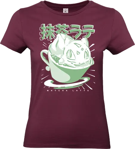 Matchasaur Latte - Bulbassaur, Matcha, Matcha Latte, Green Tea, Japanese Food, Food, Treats, Pocket, Cartoon, Collection - Standard T-Shirt (Frauen)