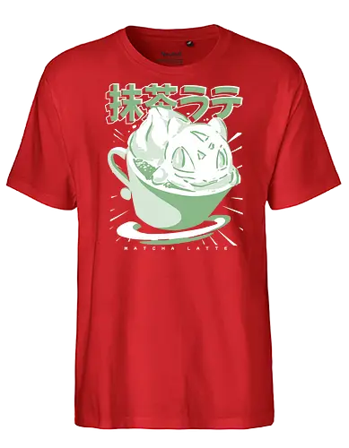 Matchasaur Latte - Bulbassaur, Matcha, Matcha Latte, Green Tea, Japanese Food, Food, Treats, Pocket, Cartoon, Collection - Fairtrade T-Shirt