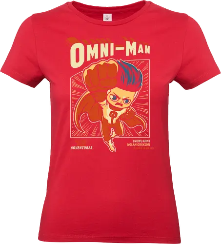 Omni Man Chibi - omni man, invincible, mark grayson, viltrumite, viltrum, atom eve, cartoon, anime, superheros, animated, chibi, nerd, geek, comic superhero, super villain, classic comic, comic magazine, comics, cute, japan, kawaii, villain, 70s, manga - Standard T-Shirt (Frauen)