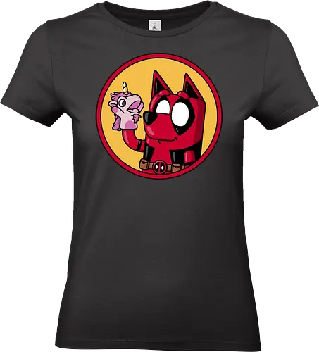 Dadpool! - Antihero, bluey, dad, fathers-day, father, funny, unicorse, unicorn, mashup - Standard T-Shirt (Frauen)