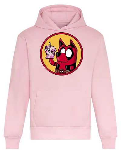 Dadpool! - Antihero, bluey, dad, fathers-day, father, funny, unicorse, unicorn, mashup - Heavyweight Hoodie