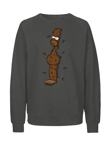 Bigfat! - homer, simpson, the-simpsons, funny, mashup, bigfoot, sasquatch, outdoors, nature, meme - Fairtrade Sweatshirt