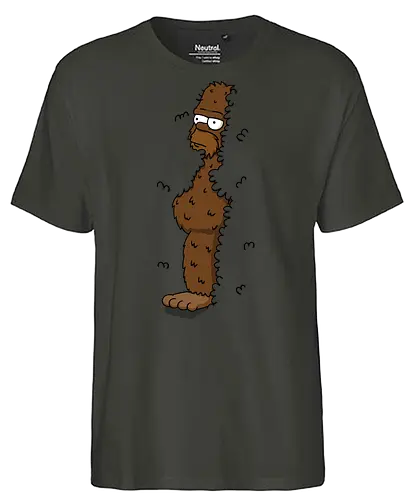 Bigfat! - homer, simpson, the-simpsons, funny, mashup, bigfoot, sasquatch, outdoors, nature, meme - Fairtrade T-Shirt