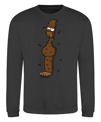 Bigfat! - homer, simpson, the-simpsons, funny, mashup, bigfoot, sasquatch, outdoors, nature, meme - Sweatshirt