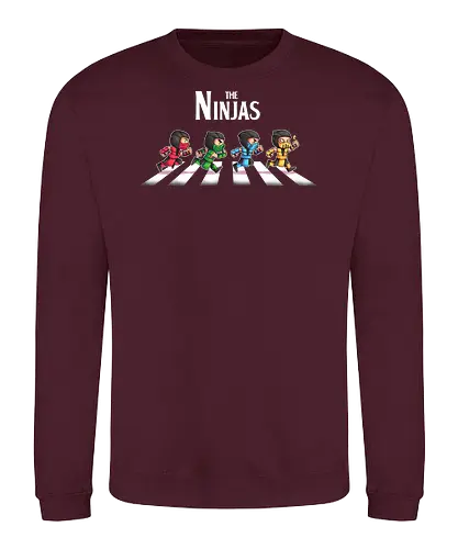 The Ninjas - scorpion, subzero, ninja, ninjas, mk, Kombat, kombat, abbey road, parody, games, reptille, ermac, liu kang - Sweatshirt