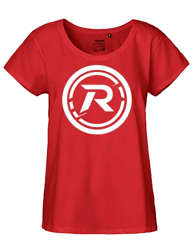 Logo Big white - Fairtrade Girl Shirt