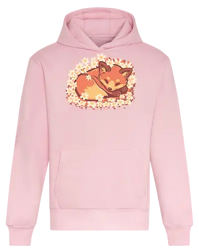 Daisy Spring Fox - Fuchs, Frühling, Gänseblümchen, Schlafender Fuchs, Fuchs und Blumen, Niedlicher Fuchs, Blumig, Verträumt, Ästhetisch, Warme Farben, Frühlingstier, Gänseblümchen Blume, Cottagecore Fuchs, Gelassen, Ruhig, fox, spring, daisy, Sleeping fox, Fox and flowers, Cute fox, Floral, dreamy, aesthetic, warm colours - Heavyweight Hoodie