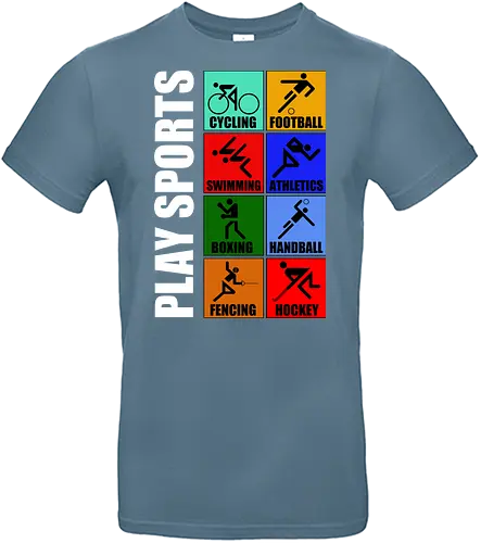 Play Sports Health Vintage Art - sports, health, healthy, funny quote, mashup, funny, funny pop, funnytee, gaming, geek, humor, joke, meme, memes, nerd, parody, television, vintage - Standard T-Shirt