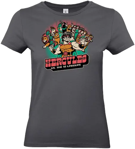 Labours of Hercules - Historical, History, Legend, Mythical, Mythology, Myth, Greek Mythology, Greek, Roman, Roman Empire, Romans, Comic, Versus, Hero, Heroes, God, Lion, Hydra, Cerberus, Fun, Funny, Cool, Hercules - Standard T-Shirt (Frauen)