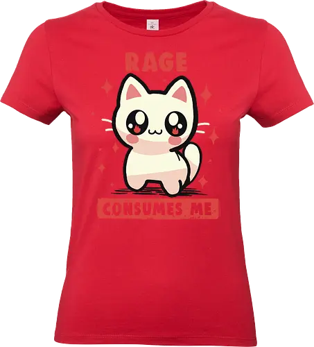 Rage Consumes Me - Wut verzehrt mich Meme, Wut, weirdcore, lustig, Katze, Kätzchen, sarkastisch, ungelenk, schwarzer Humor, Rage Consumes me meme, rage, funny, cat, kitten, sarcastic, unhinged, dark humour - Standard T-Shirt (Frauen)