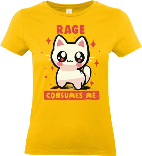 Rage Consumes Me - Wut verzehrt mich Meme, Wut, weirdcore, lustig, Katze, Kätzchen, sarkastisch, ungelenk, schwarzer Humor, Rage Consumes me meme, rage, funny, cat, kitten, sarcastic, unhinged, dark humour - Standard T-Shirt (Frauen)