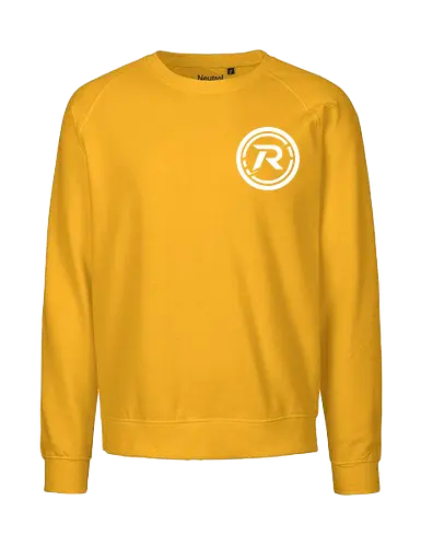 Front Logo white, Back: Katze - Fairtrade Sweatshirt