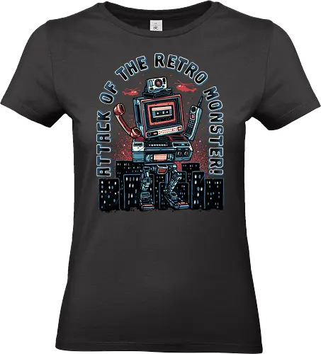 Attack of the Retro Monster - Retro, monster, classic, nostalgic, robot, vintage, 80s, 90s - Standard T-Shirt (Frauen)