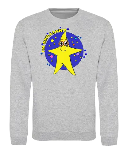 I'm Brilliant (Ich bin brillant) - Kawaii, Stern, brillant, clever, geekig, süß, lustig, Wortspiel, schlau, Glanz, Intelligenz, Nerd, Brille, Witz, Charme, Cartoon, Cute, Leuchten, Selbstbewusstsein, Spaß - Sweatshirt