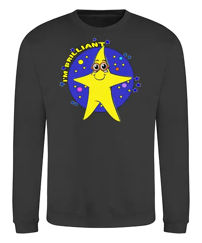 I'm Brilliant (Ich bin brillant) - Kawaii, Stern, brillant, clever, geekig, süß, lustig, Wortspiel, schlau, Glanz, Intelligenz, Nerd, Brille, Witz, Charme, Cartoon, Cute, Leuchten, Selbstbewusstsein, Spaß - Sweatshirt