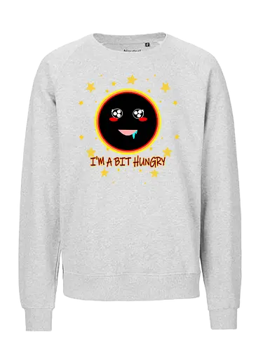 Kawaii Hungry Black Hole (Kawaii hungriges Schwarzes Loch) - Kawaii, Schwarzes Loch, süß, hungrig, Weltraum, Universum, lustig, Cartoon, Science-Fiction, Nerd, Geek, Astronomie, Kosmos, Galaxie, Sterne, Planeten, Humor, Gravitationskraft, putzig, Appetit, foodie - Fairtrade Sweatshirt