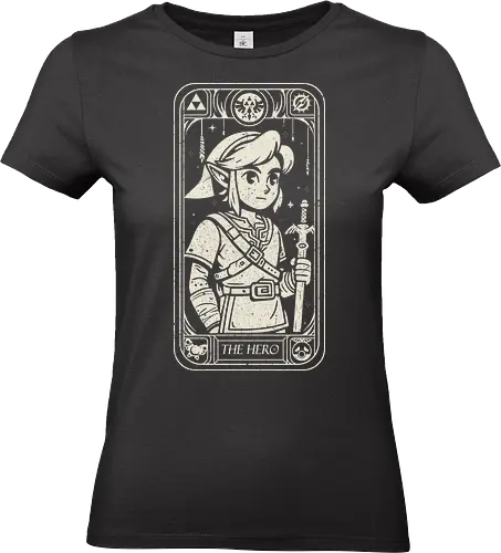 The Hero - tarot, mysticism, legendary hero, fantasy, esotericism, epic adventure, arcane symbolism, mystical art, spiritual journey, game, retro game, vintage, magic, games, geek, nerd - Standard T-Shirt (Frauen)