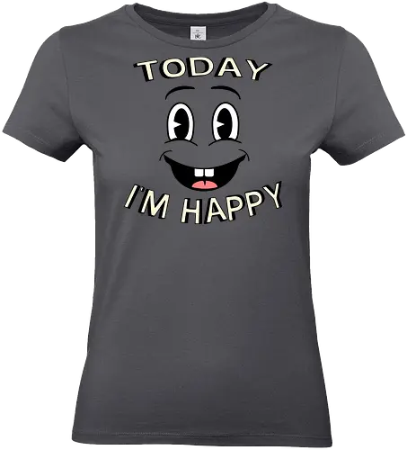Happy Day (Glücklicher Tag) - glücklich, retro, lächeln, positivität, gute vibes, cartoon, vintage, nostalgie, stimmungsaufheller, fröhlich, klassisch, bunt, optimismus, verspielt, spaß, groovy, leuchtend, freude, tagesmotto, aufmunterung, positivity, positive, motivation, motivational, inspiration, inspirational, good day, happy day - Standard T-Shirt (Frauen)