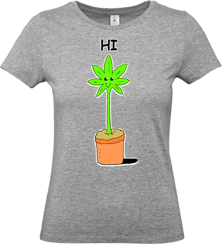 Cute Kawaii Weed (Süßes Kawaii Weed) - kawaii, süß, weed, cannabis, hanf, pflanze, niedlich, cartoon, lächeln, charmant, verspielt, grün, chillig, entspannung, humor, spaß, ikonisch, popkultur, botanisch, einzigartig - Standard T-Shirt (Frauen)