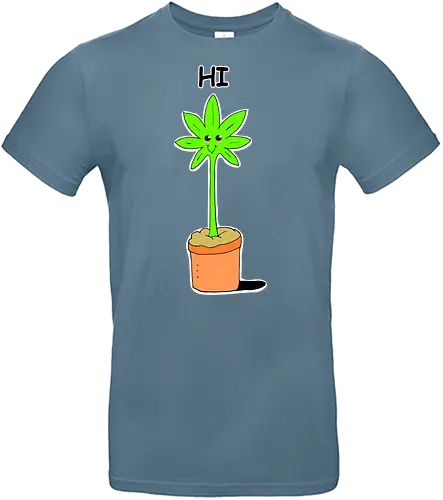 Cute Kawaii Weed (Süßes Kawaii Weed) - kawaii, süß, weed, cannabis, hanf, pflanze, niedlich, cartoon, lächeln, charmant, verspielt, grün, chillig, entspannung, humor, spaß, ikonisch, popkultur, botanisch, einzigartig - Standard T-Shirt