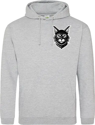 Front Katze Pocketdruck, Back Logo schwarz
