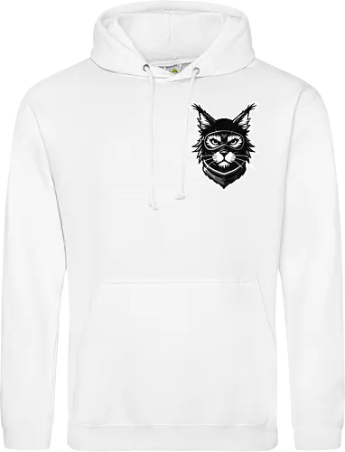 Front Katze Pocketdruck, Back Logo schwarz