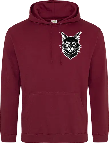 Front Katze Pocketdruck, Back Logo schwarz