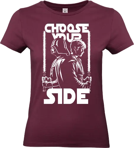 Choose Your Side - lord, space, side, force, cool, funny, fun, awesome, nerd, geek, nostalgic, retro, vintage, fantasy, adventure, classic, movie, film, music, quote, evil, empire, rebel, sword, alliance, group, resistance, warrior, good - Standard T-Shirt (Frauen)