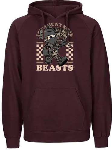 Game Mascot Beast Hunter - Video Games, Video Game, Game, Games, Gamer, Mascot, Retro, Vintage, Retro Vintage, Retro Gamer, Retro Cartoon, Dark Fantasy, Fantasy, Hack And Slash, Adventure, Fantasy, Monster, Gothic, Gothic Horror, Goth, Victorian - Fairtrade Hoodie