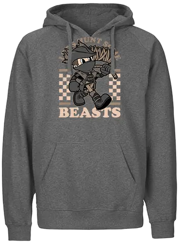 Game Mascot Beast Hunter - Video Games, Video Game, Game, Games, Gamer, Mascot, Retro, Vintage, Retro Vintage, Retro Gamer, Retro Cartoon, Dark Fantasy, Fantasy, Hack And Slash, Adventure, Fantasy, Monster, Gothic, Gothic Horror, Goth, Victorian - Fairtrade Hoodie