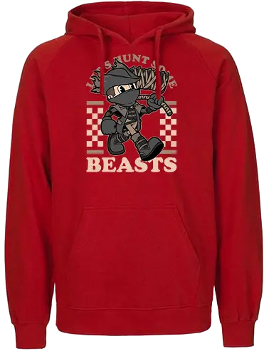Game Mascot Beast Hunter - Video Games, Video Game, Game, Games, Gamer, Mascot, Retro, Vintage, Retro Vintage, Retro Gamer, Retro Cartoon, Dark Fantasy, Fantasy, Hack And Slash, Adventure, Fantasy, Monster, Gothic, Gothic Horror, Goth, Victorian - Fairtrade Hoodie