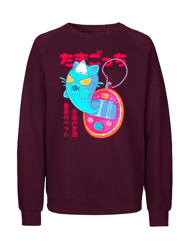 TAMAGOTCHI - tamagotchi, anime, cute, kawaii, pet, virtual pet, joke, retro, japan, japanese - Fairtrade Sweatshirt