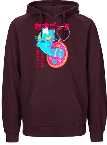 TAMAGOTCHI - tamagotchi, anime, cute, kawaii, pet, virtual pet, joke, retro, japan, japanese - Fairtrade Hoodie