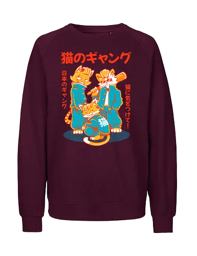NEKO GANG (variant 2)  - neko, cat, japan, cute, kawaii, school, gang, neko gang - Fairtrade Sweatshirt