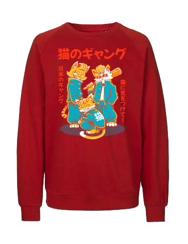 NEKO GANG (variant 2)  - neko, cat, japan, cute, kawaii, school, gang, neko gang - Fairtrade Sweatshirt