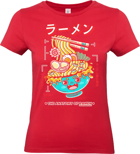 RAMEN ANATOMY (variant 1) - ramen, ramen soup, ramen noddles, anime, japan, japanese, japanese food, cute, kawaii - Standard T-Shirt (Frauen)